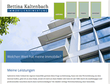 Tablet Screenshot of kaltenbach-immobilienbewertung.de